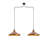 Modern Patina Chandelier, 2-Light Fixture, 39.4 x 13.8 x 51.6 inches | Metal Body with Adjustable Height, IP20 Rated, 12-inch Base Plate, Elegant Scandinavian Design | Ideal for Dining Room & Living Spaces-1156234935