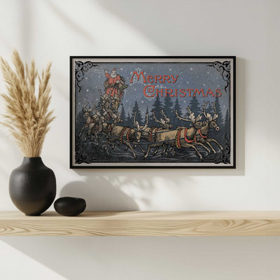 «Christmas Sleigh» par Lauren Rader, reproduction d'art