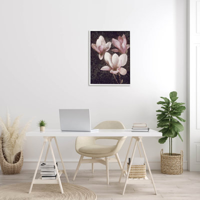 Art giclée rétro à motif damassé rose par John Seba