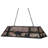 Rustic Lodge 6 - Light Black Pool Table Lights Pendant