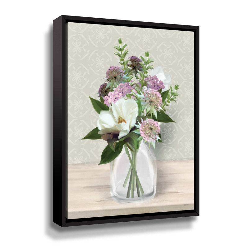 Wild For Plum - Peinture sur toile, Toile avec cadre noir, H 18 po x l 14 po x P 2 po