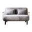 Lit convertible de 39 po, velours doux réglable, structure en métal, 2 sièges, coussin et coussin de 39 po gris, siège en acier robuste de 18,1 po pour la maison-532684229