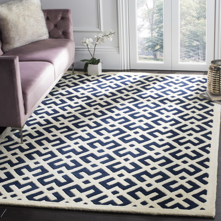 Deedie Hand Tufted Wool Geometric Rug