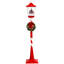 Snowing Lamp Post With Wreath - 72 Inches