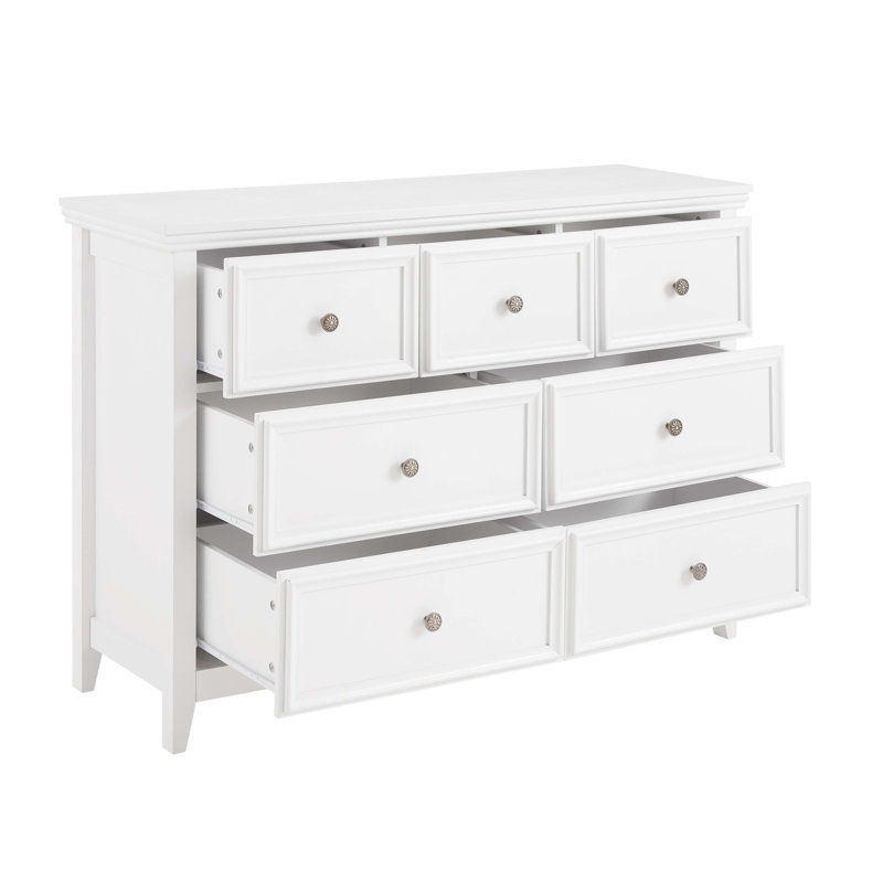 Commode 7 tiroirs Modern, Blanc