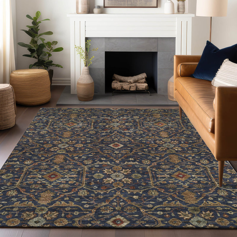 Tapis intérieur / extérieur bleu Zara , 9 pi x 12 pi
