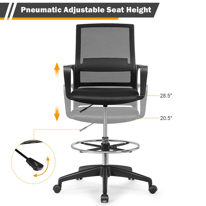 Chaise de bureau haute Inbox Zero