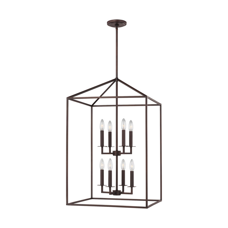 Ellis 8-Light Chandelier, Non, H 38 po x l 22 po x P 22 po, Bronze