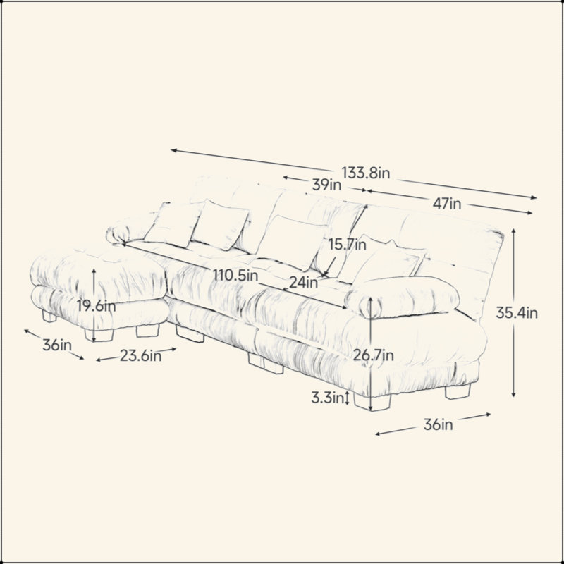 Canapé modulaire Luxury Luxury, Blanc