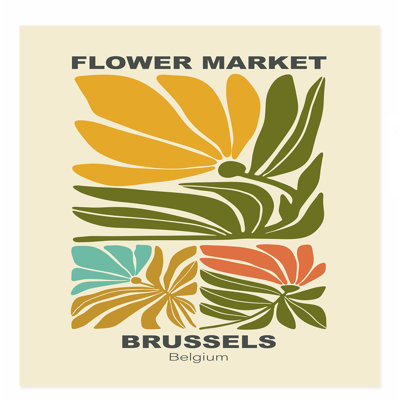 «Botanical Flower Market Brussels Bohemian», reproduction d'art non encadrée