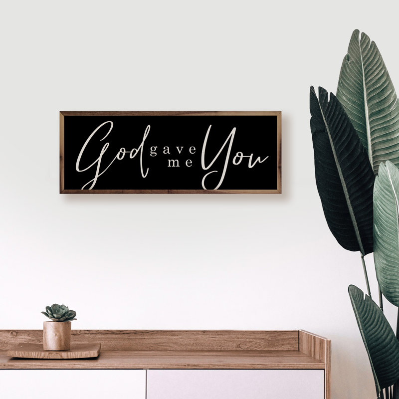 «God Gave Me You» noir, Noir, L 12 po x H 4 po