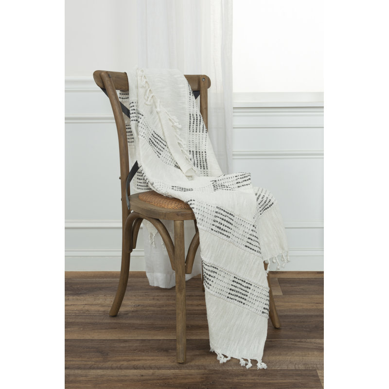 Jeté Alora, Gris / blanc