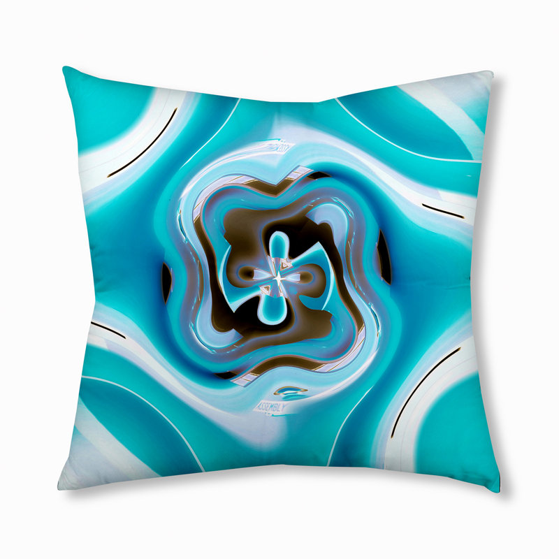 133 - Coussin de sol touffeté bohémien et éclectique, 26 po x 26 po
