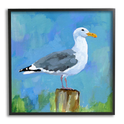 Peinture de mouette perchée par Victoria Barnes
