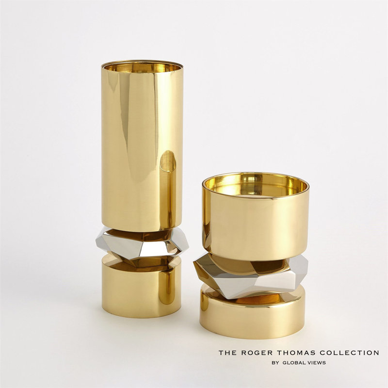 Romano Brass Candle Holder-Short