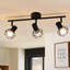 Allorah 3-Light Vintage Black Flush Mount Ceiling Light