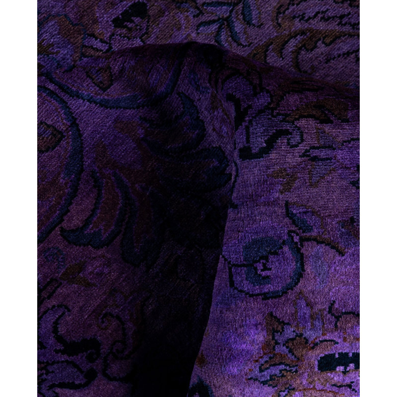 Overdyed One-of-a-Kind 4' 7" X 6' 7" Hand Knotted Area Rug