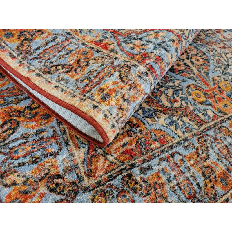 Miltiadis Premium EnduraStran Nylon Distressed Area Rug, Runner 2'1" x 7'8"