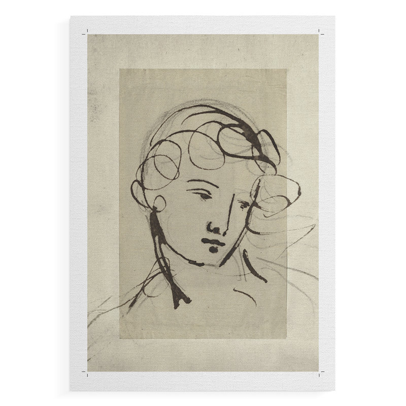 Croquis rétro - impression sur toile seulement - non encadrée, H 18 po x l 12 po