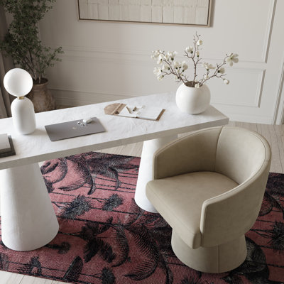 Chaise de bureau en tissu recyclé Chadbourn