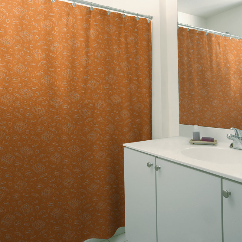 Rideau simple sower à pizza katelyn elizabeth classic, Orange clair / blanc