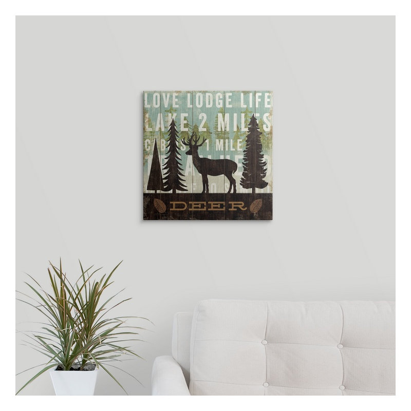« simple vivante cerf » par michael mullan, impression, H 35 po x l 35 po x P 1,5 po, Toile