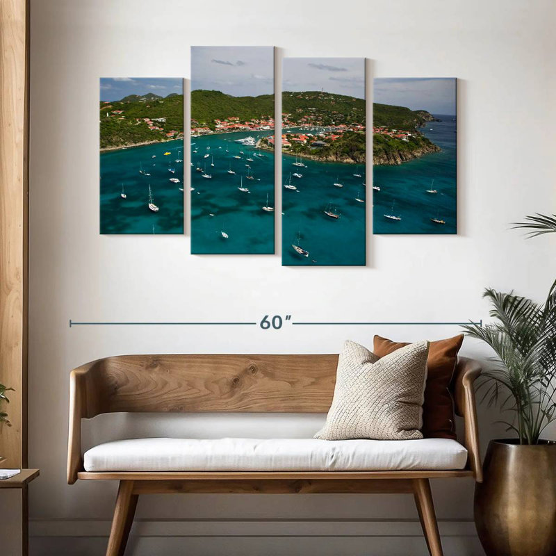 Keesha St Barts Voiliers, H 32 po x l 52 po