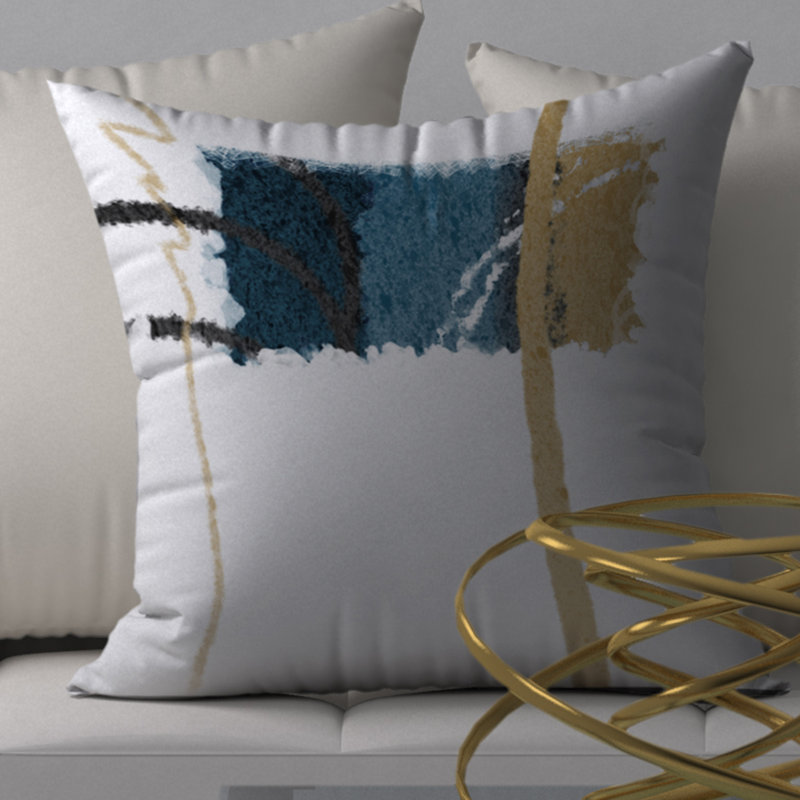 Housse de coussin et insert de magnifique relaxation carrée, 24 po x 24 po
