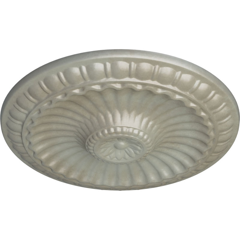 Médaillon de plafond H 11,25 po x l 11,25 po x P 0,875 po Linus, Doré Flash