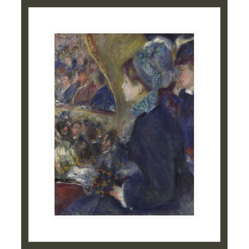 Au théâtre (La Premiere Sortie) Pierre-Auguste Renoir - Estampe numérique encadrée, H 21,41 po x l 17,75 po