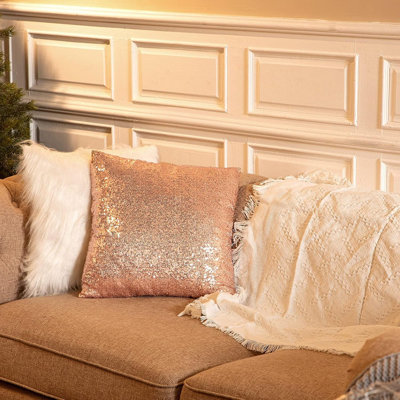 Ensemble de 4 housses de coussins décoratifs de Noël pour l'hiver, décoration de Noël pour canapé-lit