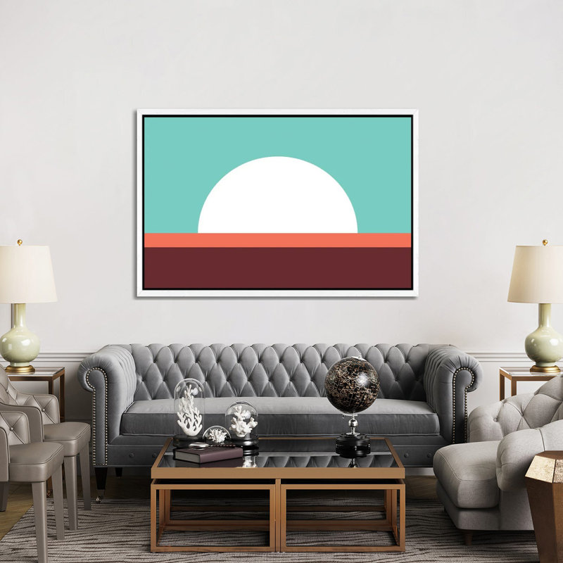 Sunseeker VII - Wrapped Canvas Print, White Framed, 152.5 cm H x 101.5 cm W, White/Olivine/Spring Leaves
