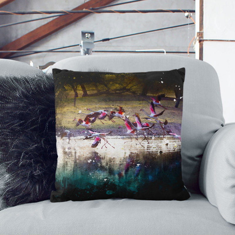 Square Throw Cushion, 40cm H x 40cm W x 15cm D, Stone