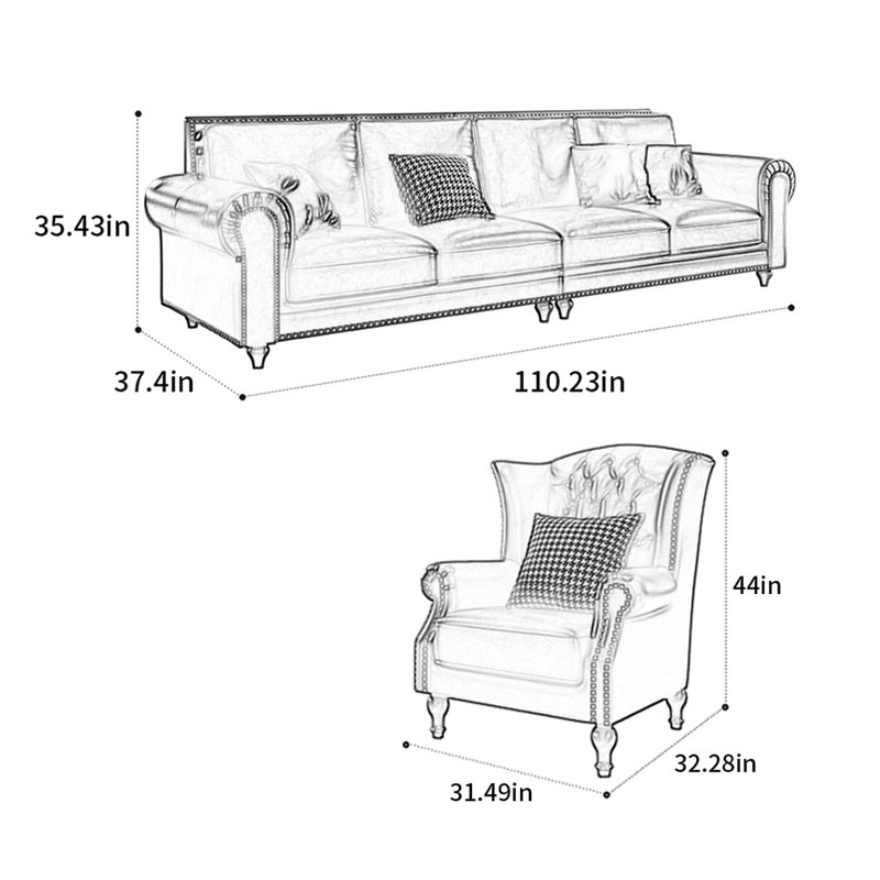 American retro - style sofa