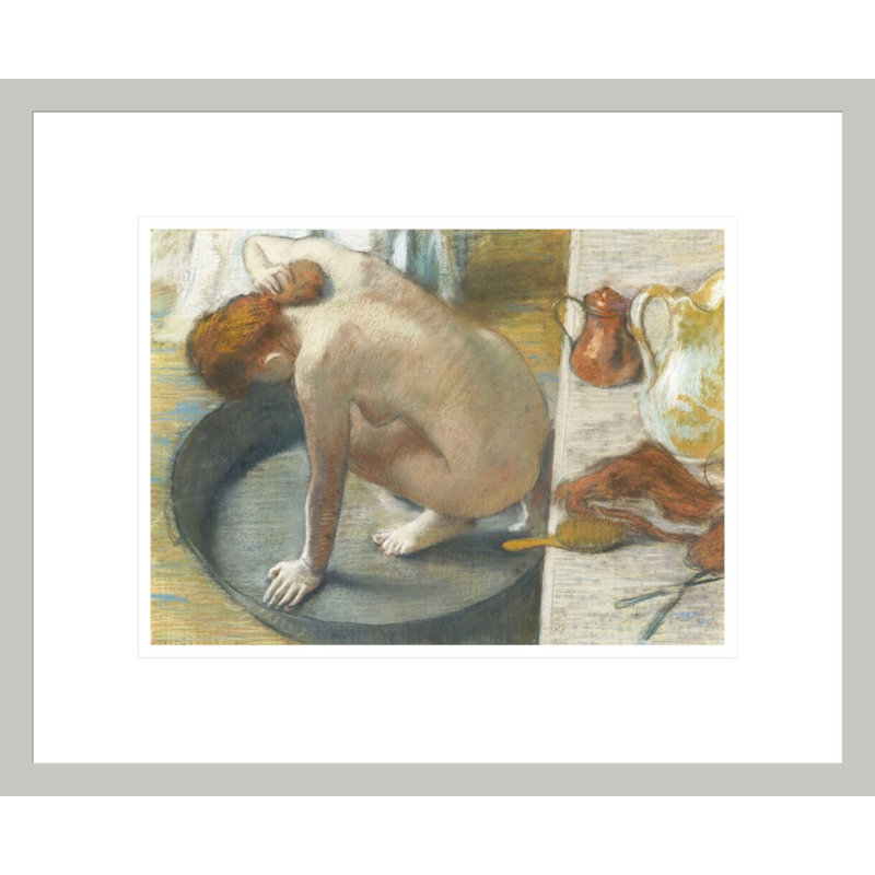 «Le Tub» par Edgar Degas - estampe numérique encadrée, H 13,73 po x l 16,75 po