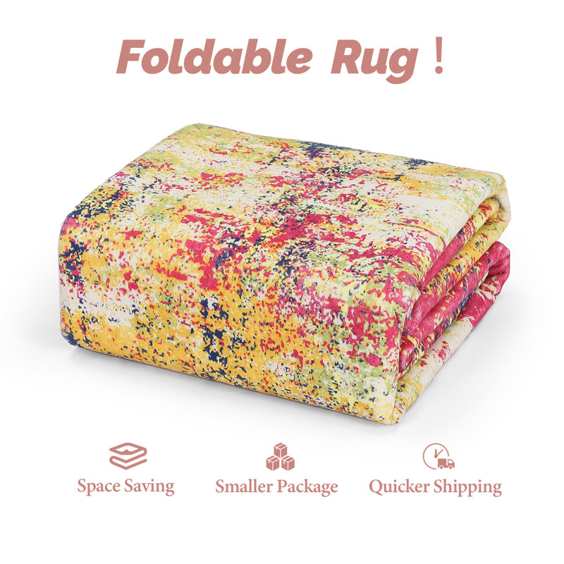 Tapis moderne et abstrait, Rectangle 5 pi x 7 pi
