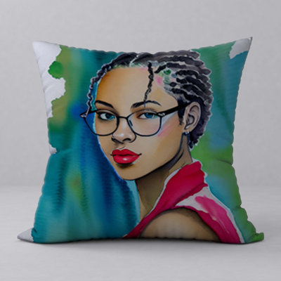 Pillow New ManosMorenas Vibrant Character & Patterns/ size 18"x18"