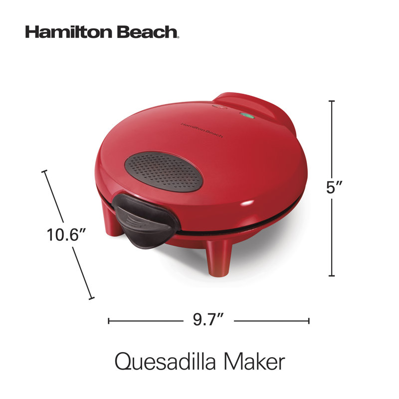 Hamilton Beach® 6-Wedge 8" Round Red Quesadilla Maker