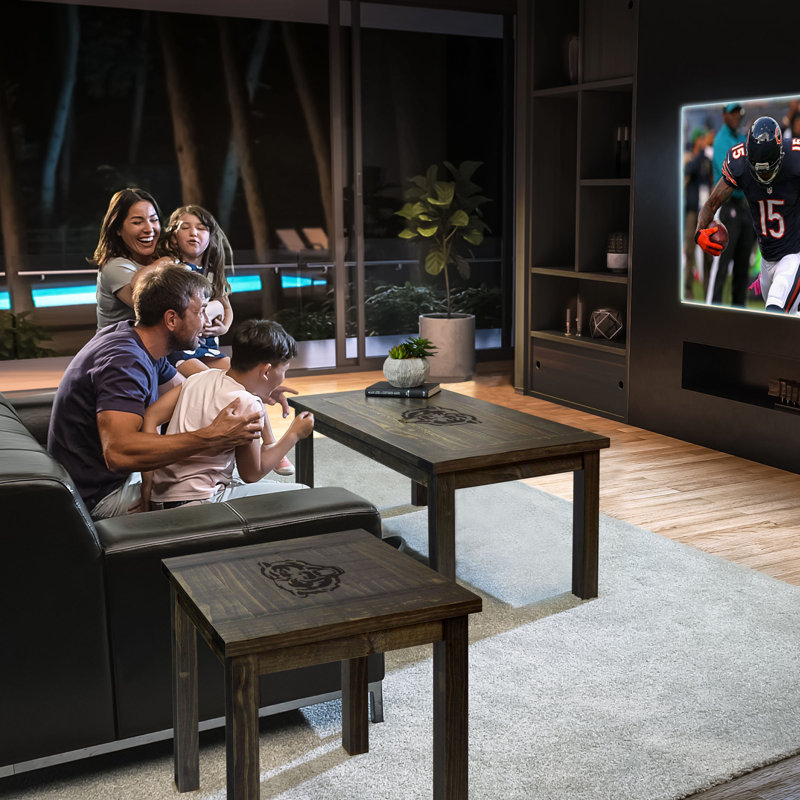 Table basse NFL, Gris patiné, Bears de Chicago