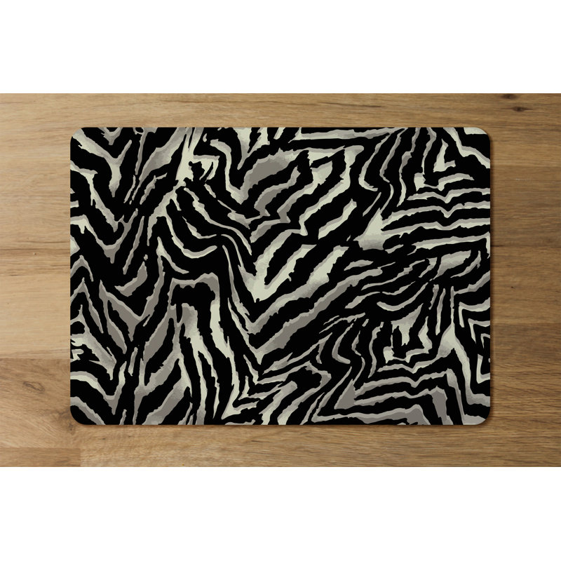 Ardos Polyester-Coated Hardboard Animal Print Rectangle Placemat