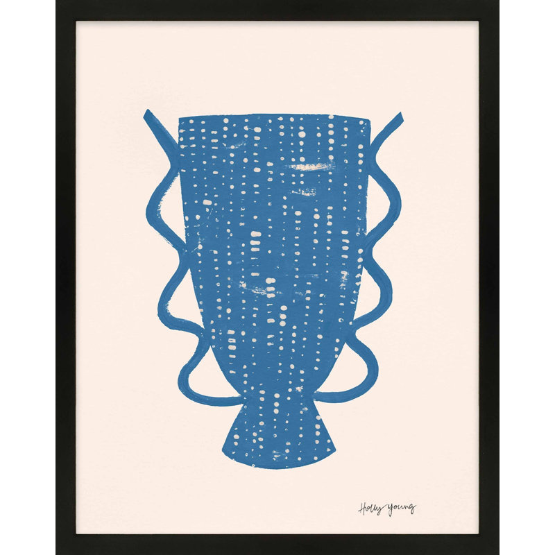Blue Vessel 6 Painting by Holly Young, Beige, 20" H x 16" W x 1.25" D