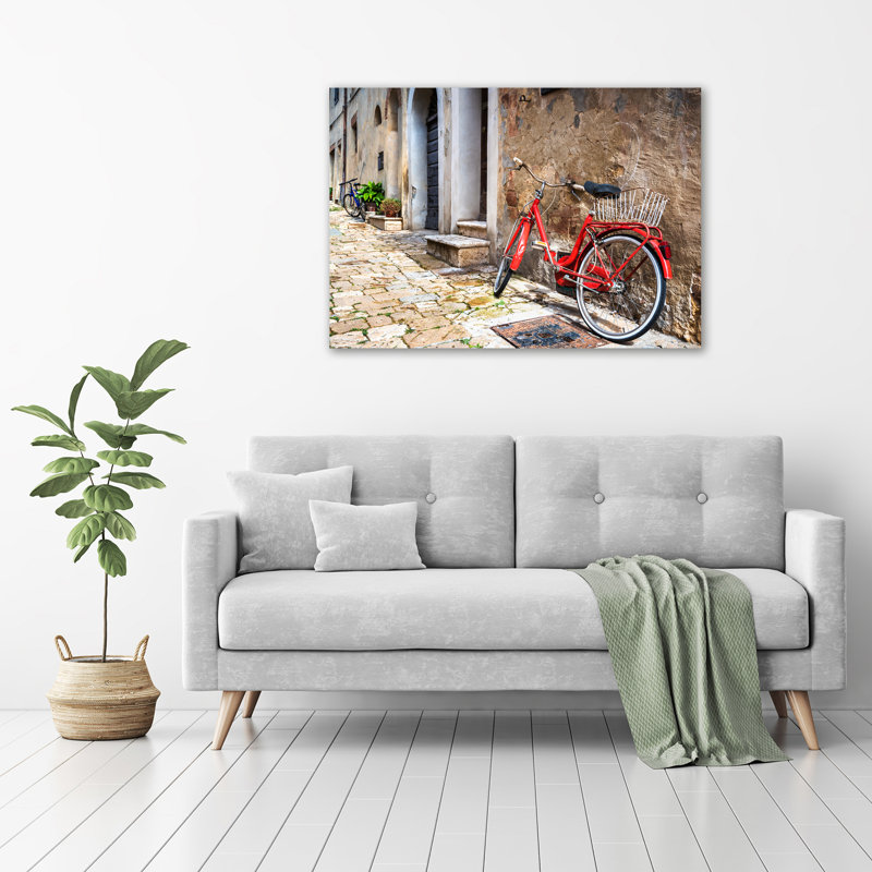 Red Bicycle - Wrapped Canvas Print