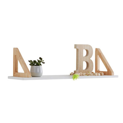 Solid Wood Bracket Shelf