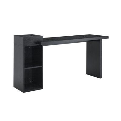 Table d'appoint moderne à grain de bois noir