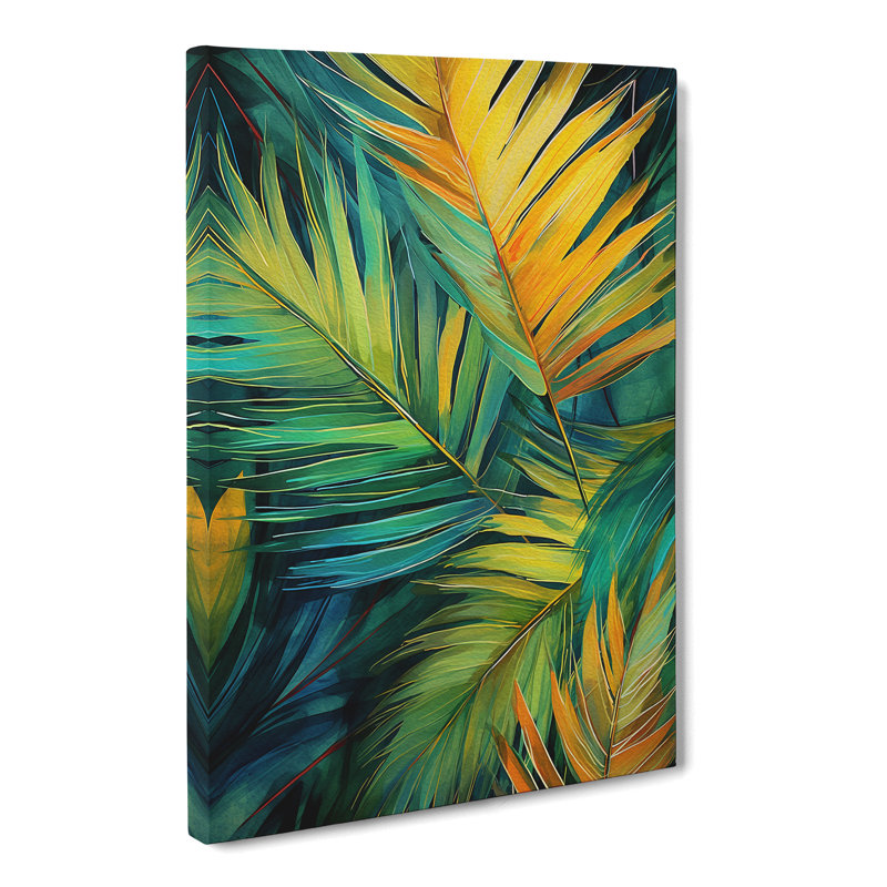 Palm Leaf Modern No.2 - No Frame Print, 60cm H x 40cm W x 3cm D