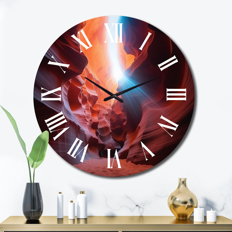 Horloge ronde en métal Magical Lower Canyon III - Canyon & Desert, Très grand