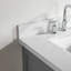 Meuble-lavabo autoportant de 60 po, entièrement assemblé, bois massif, système de fermeture en douceur, marbre d'ingénierie gris, design américain, portes et tiroirs doubles de 22 po de largeur, comptoir en marbre de 4 po