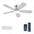 42 Inch Low Profile Ceiling Fan with Light and Remote Control-99833768-99833749