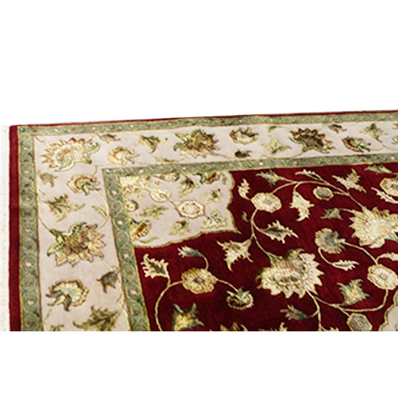 Hand Woven Silk and Wool Oriental Area Rug