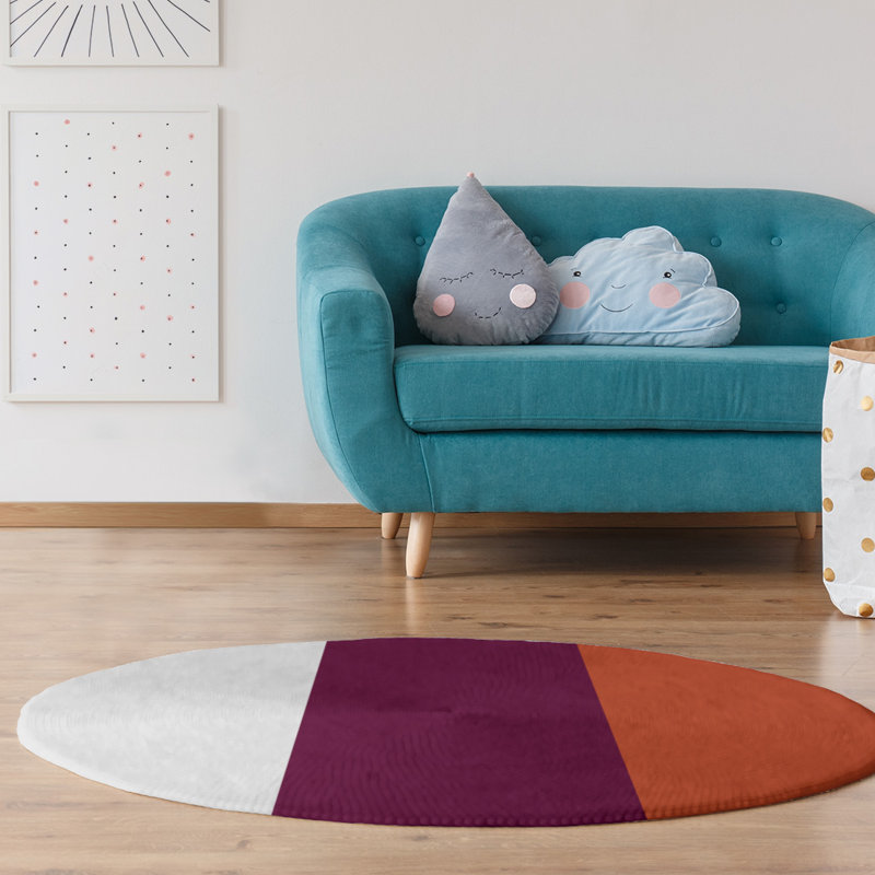Chenille Indoor Rug, Round 5'